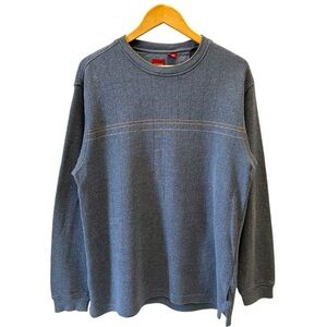 Arrow Men's Cotton Crewneck Pullover Sweater Blue Size Medium